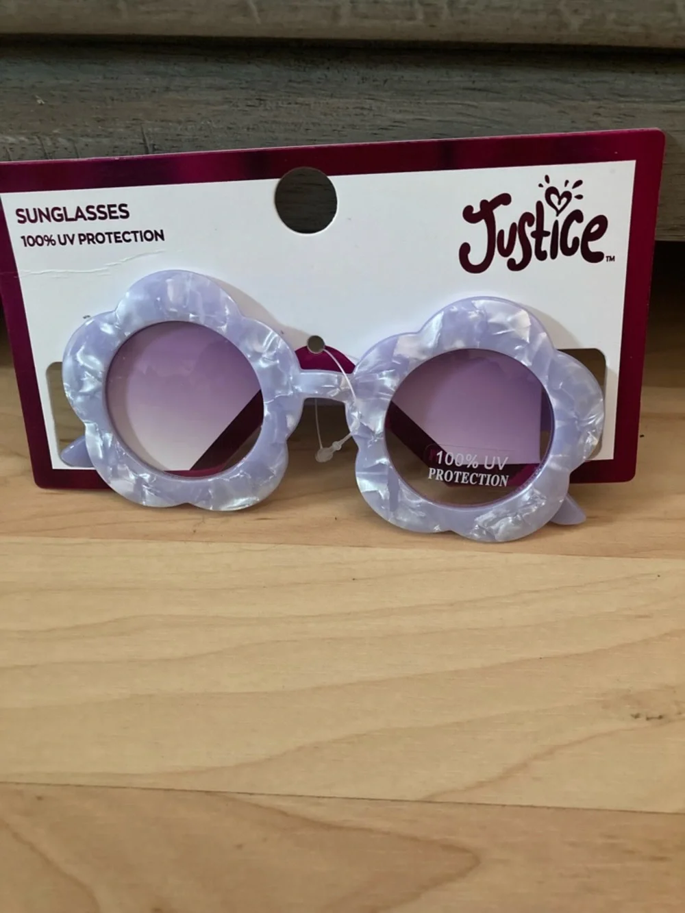 Justice Kids Lavender Flower Frame Sunglasses